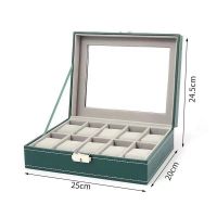 Dark green leather watc...