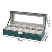 Dark green leather watc...