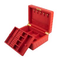 Red diamond patterned d...