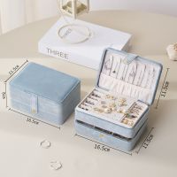 Grey blue velvet three-...