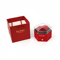 Red hexagonal diamond f...