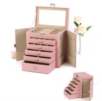 Pink five drawer leathe...