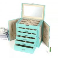 Blue green five drawer ...