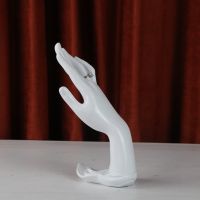 Lotus Hand Resin Whi...