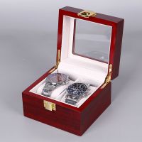 Wooden watch box, red p...