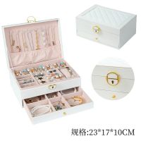 23X17格纹圆扣抽屉盒-两层...