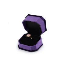 Purple suede octagonal ...