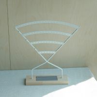 戒指木底扇形四层耳环架