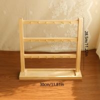 原木多层挂钩耳环架