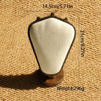 Walnut colored fan-shap...