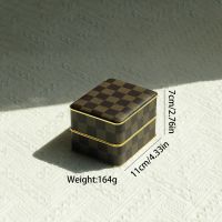 圆角PU金边长方表盒10.5...