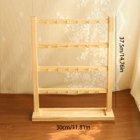 原木多层挂钩耳环架