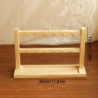 原木多层挂钩耳环架