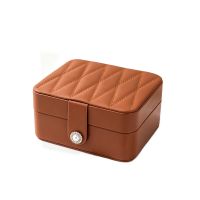 Leather plaid pearl buc...
